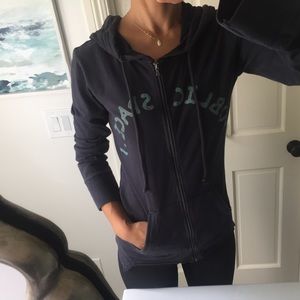 Navy Hoodie Sweatshirt with Zipper